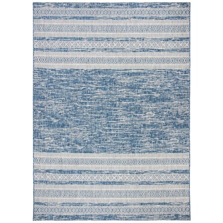 Safavieh 2 ft. x 3 ft.-7 in. Courtyard accent Power Loomed Rug Navy & Grey CY8061-36821-2